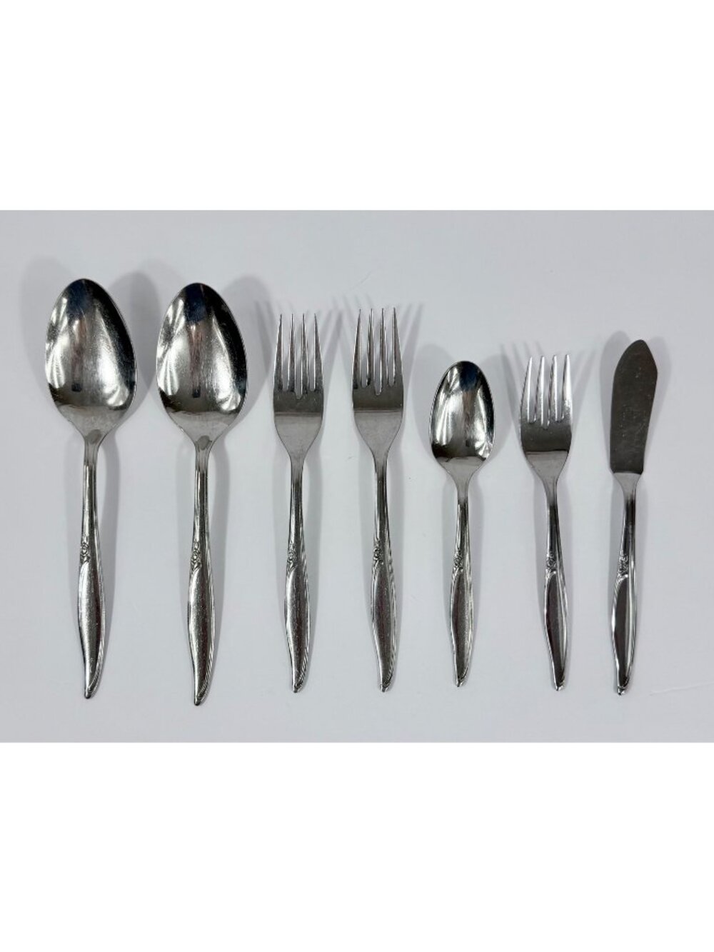Kenwood Forever Rose Flatware Replacement Pieces Set Of 7 Stainless Steel Rose D